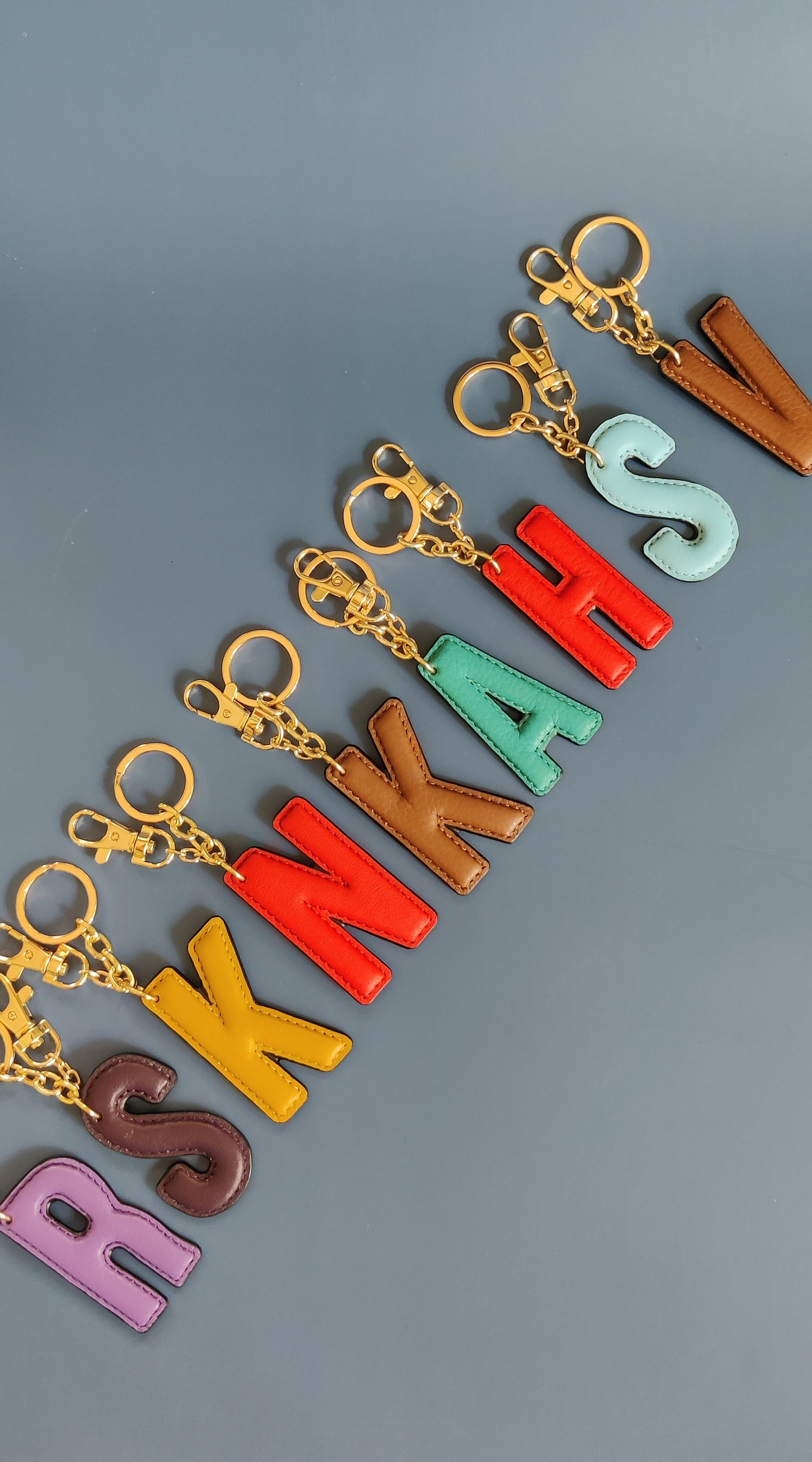 Letter Charms Keyrings