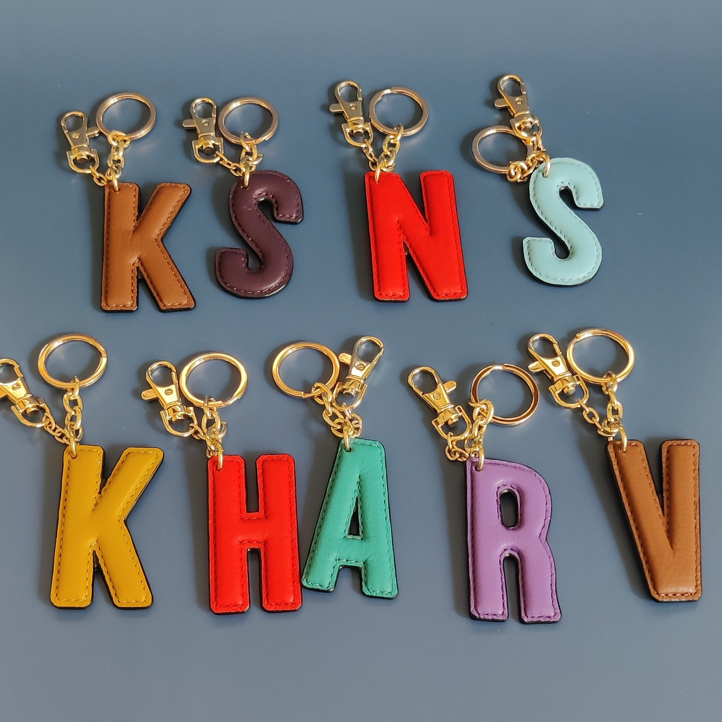 Letter Charms Keyrings